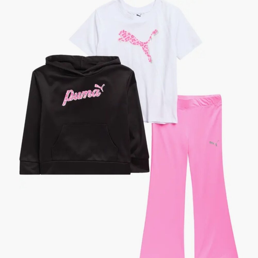 PUMA Kids' 3 Piece Outfit Girls 2T T-Shirt, Hoodie, Pants NWT